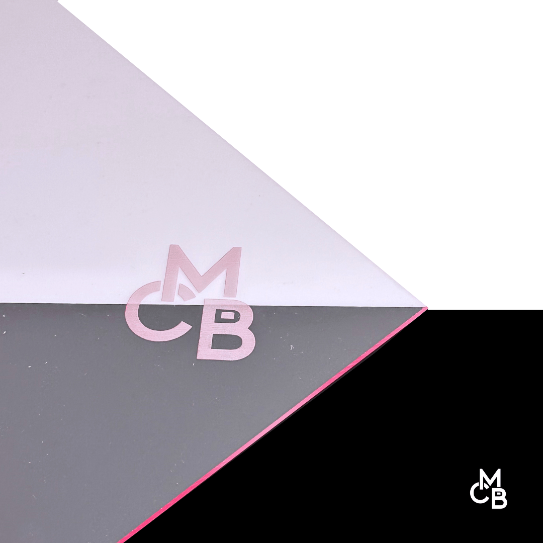 Transparent Edge Glow Light Pink Cast Acrylic | Transparent Acrylic Sheet | CMB Acrylic