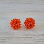 True Orange 15mm Small Seed Bead Topper, 1 Pair, Seed Bead 7 - 