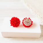 True Red 15mm Small Seed Bead Topper, 1 Pair, Seed Bead 5 - 
