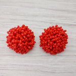 True Red 15mm Small Seed Bead Topper, 1 Pair, Seed Bead 5 - 