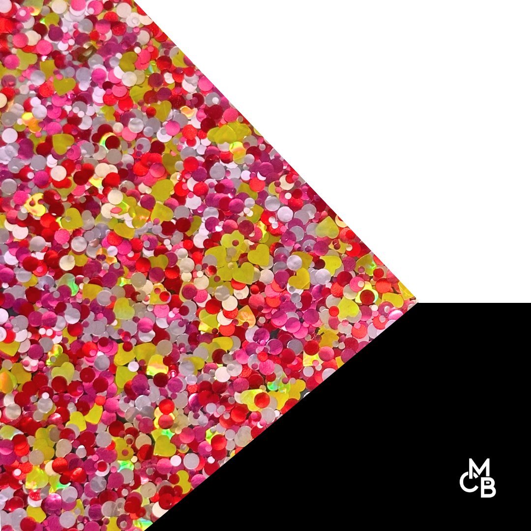Tutti Fruitti Love Glitter Dots Cast Acrylic | Glitter Acrylic Sheet | CMB Acrylic