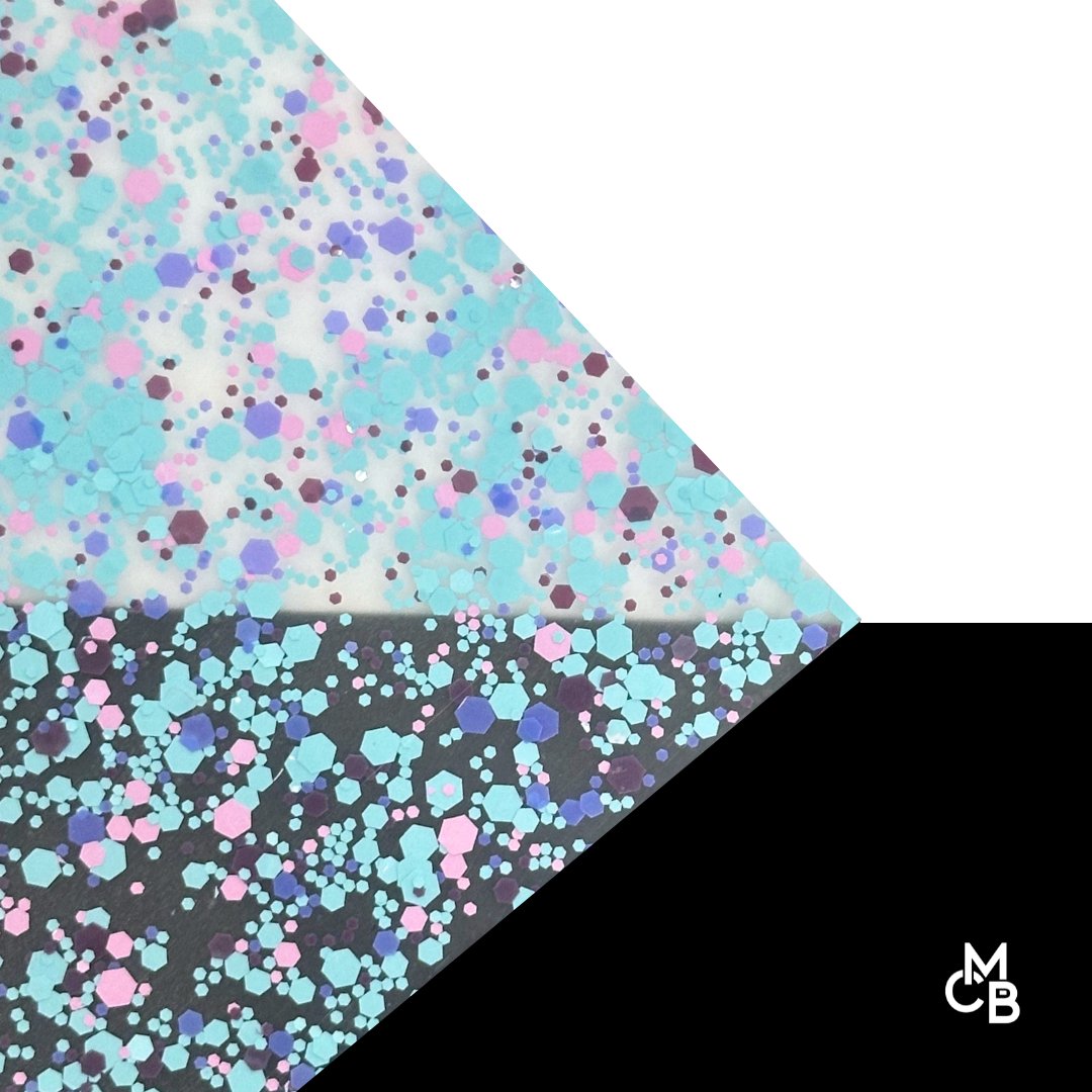 Unicorn Dreams Glitter Dots Cast Acrylic | Glitter Acrylic Sheet | CMB Acrylic
