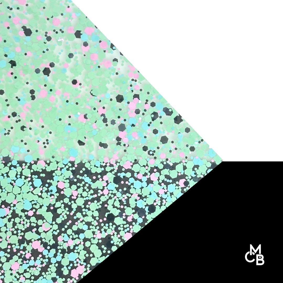 Unicorn Kisses Glitter Dots Cast Acrylic | Glitter Acrylic Sheet | CMB Acrylic