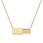 Veiled Postcard Necklace (Silver or Gold), 1 Total, Metal Blank 53 - 