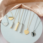 Vertical Bar Necklace (Silver, 14k Gold, Rose Gold, Black, or Rainbow), 1 Total, Metal Blank 5 - 