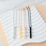 Vertical Bar Necklace (Silver, 14k Gold, Rose Gold, Black, or Rainbow), 1 Total, Metal Blank 5 - 