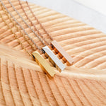 Vertical Bar Urn Memorial Necklace (Silver, Gold, or Rose Gold), 1 Total, Metal Blank 43 - 