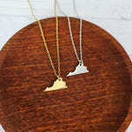Virginia Pendant Necklace (Silver or Gold), 1 Total, Metal Blank 214 - 