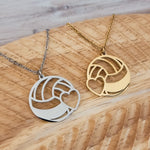 Volleyball Necklace (Silver or Gold), 1 Total, Metal Blank 80 - 