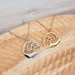 Volleyball Necklace (Silver or Gold), 1 Total, Metal Blank 80 - 