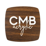 Walnut Wood Engraves White Laser Indoor Two Tone Acrylic | Two Tone Acrylic Sheet | CMB Acrylic