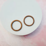 Walnut Wooden 25mm Circle Linking Rings, 10 Pieces, Wood 46 - 