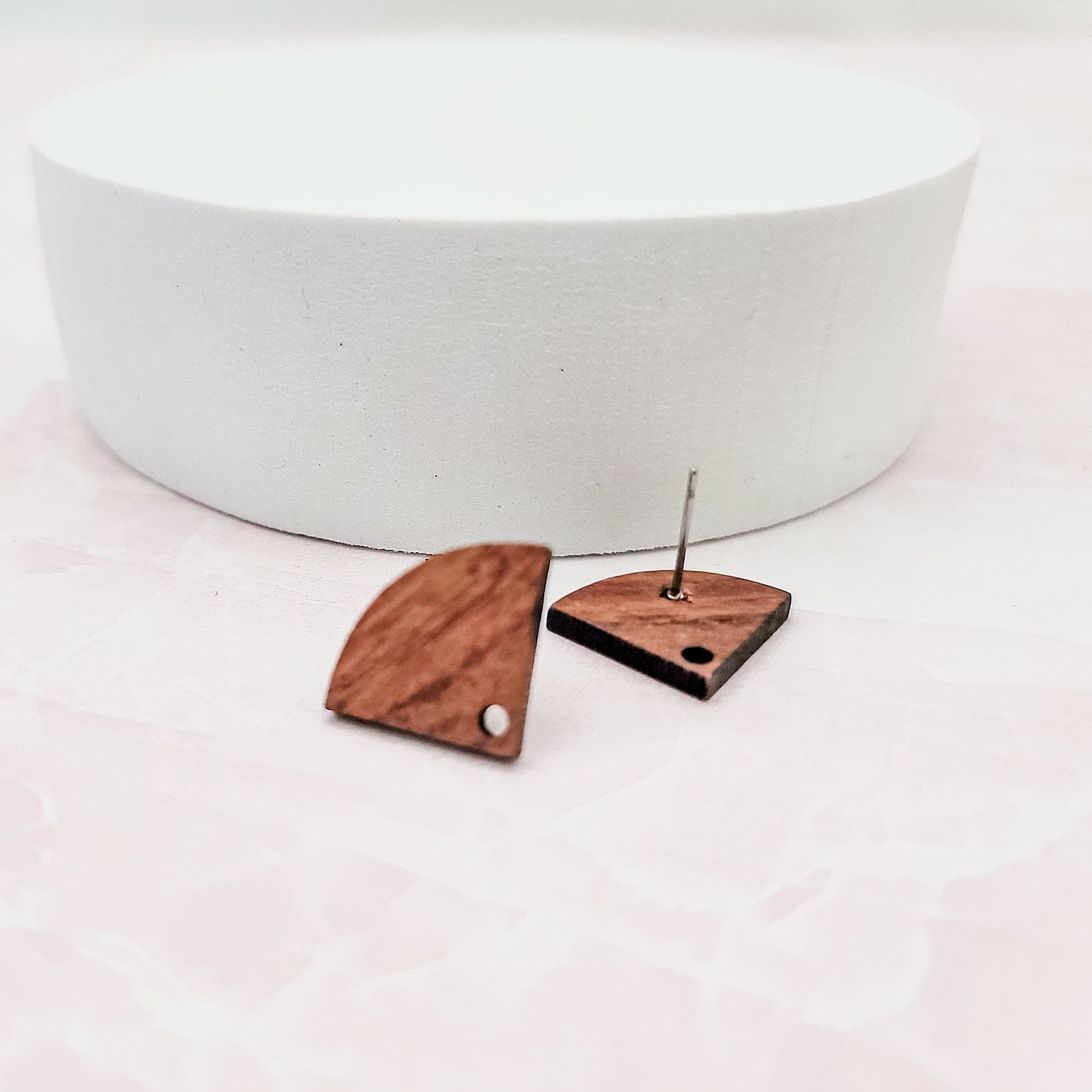 Walnut Wooden Rounded Fan, 10 Pieces, Wood 14 - 