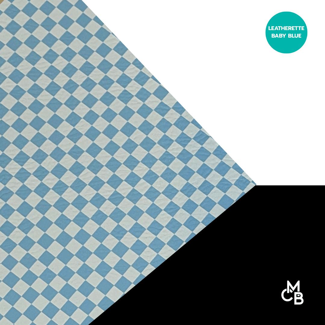 White Checkered Leatherette Sheets | Premium Quality laser safe leatherette