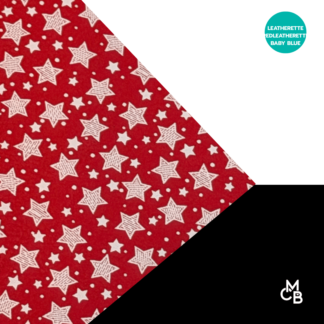 White Itty Bitty July 4th Stars Leatherette Sheets | Premium Quality laser safe leatherette