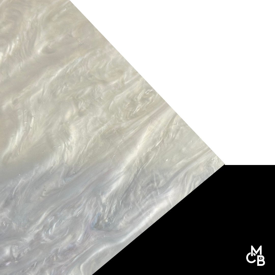 White Marbled Glitter Cast Acrylic | Marbled Acrylic Sheet | CMB Acrylic