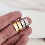 Wide Adjustable Ring (Silver or Gold, One Size), 1 Total, Metal Blank 100 - 