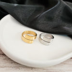 Wide Adjustable Ring (Silver or Gold, One Size), 1 Total, Metal Blank 100 - 