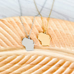 Wisconsin Pendant Necklace (Silver or Gold), 1 Total, Metal Blank 208 - 