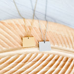 Wyoming Pendant Necklace (Silver or Gold), 1 Total, Metal Blank 205 - 