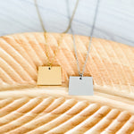 Wyoming Pendant Necklace (Silver or Gold), 1 Total, Metal Blank 205 - 
