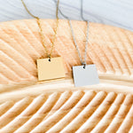 Wyoming Pendant Necklace (Silver or Gold), 1 Total, Metal Blank 205 - 
