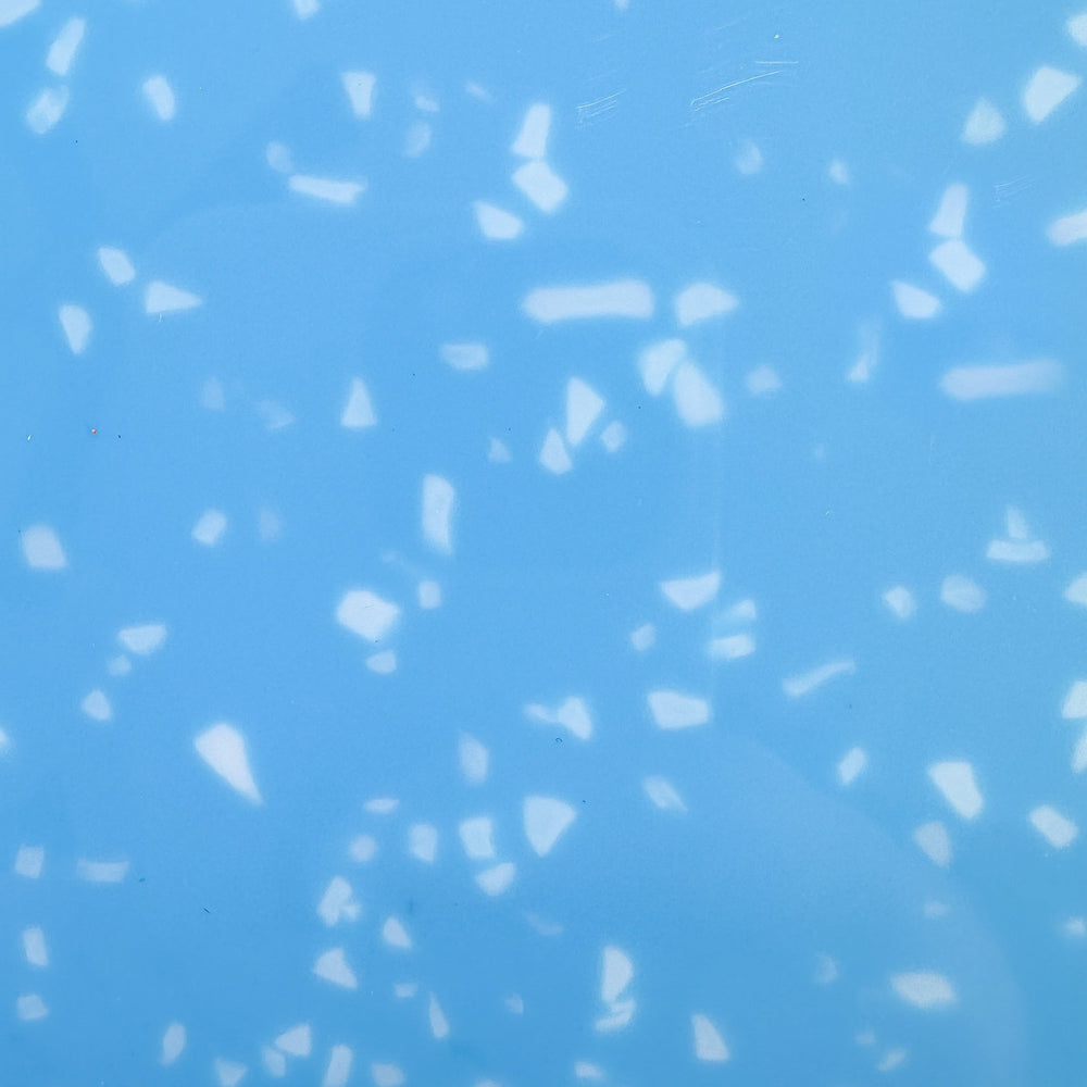 1/8" Baby Blue Terrazzo Stone Cast Acrylic Sheets - Acrylic Sheets