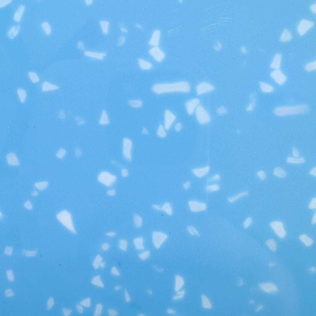 1/8" Baby Blue Terrazzo Stone Cast Acrylic Sheets - Acrylic Sheets