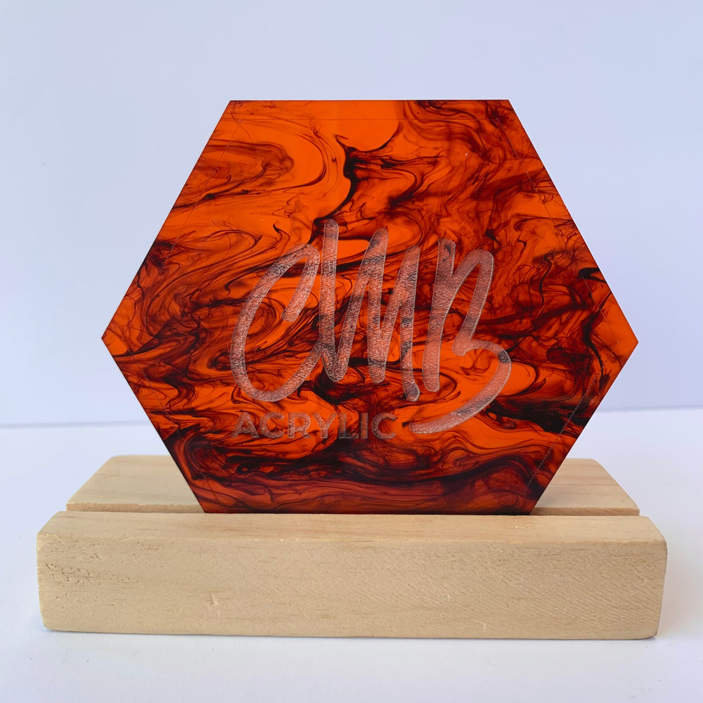 1/8" Blood Orange Smoke Acrylic Sheet - Acrylic Sheets