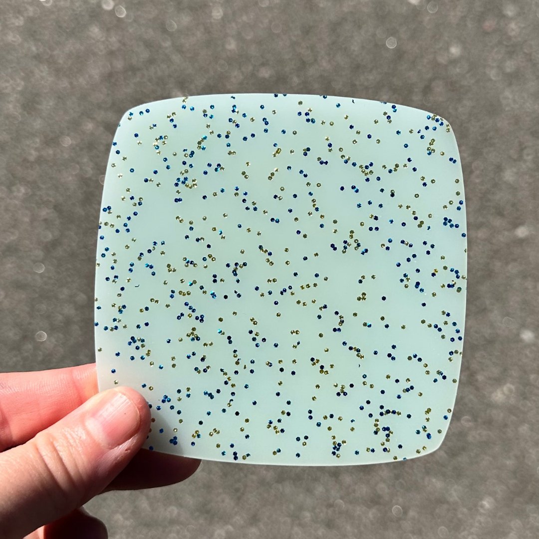 1/8" Blue Lagoon Glitz Glitter Cast Acrylic Sheets - Acrylic Sheets