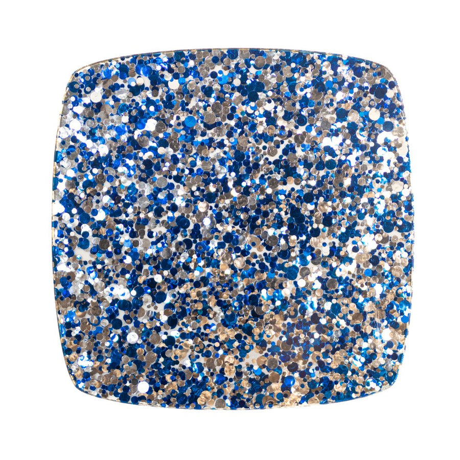 1/8" Blue & Silver Glitter Dots Cast Acrylic Sheets - Acrylic Sheets
