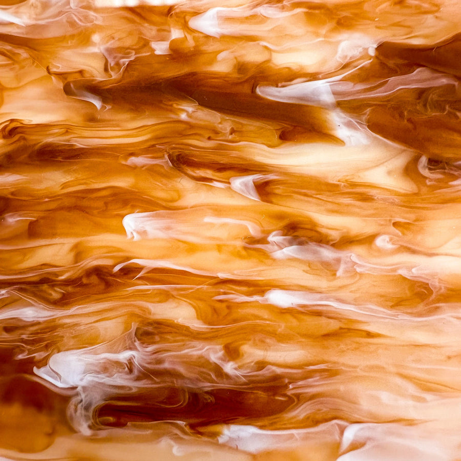 1/8" Butterscotch Creme Swirl Cast Acrylic Sheets - Acrylic Sheets