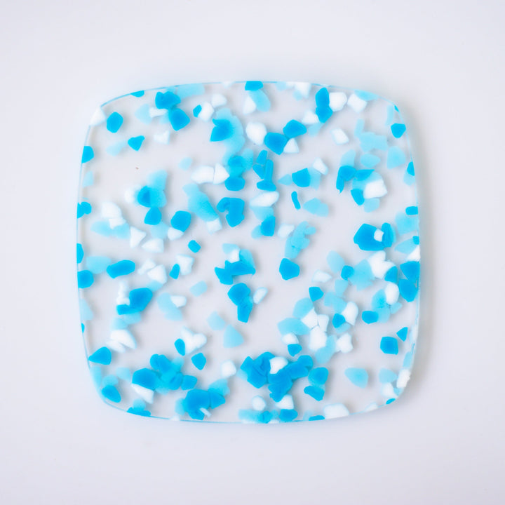 1/8" Carolina Blue Terrazzo Confetti Acrylic Sheet - Acrylic Sheets