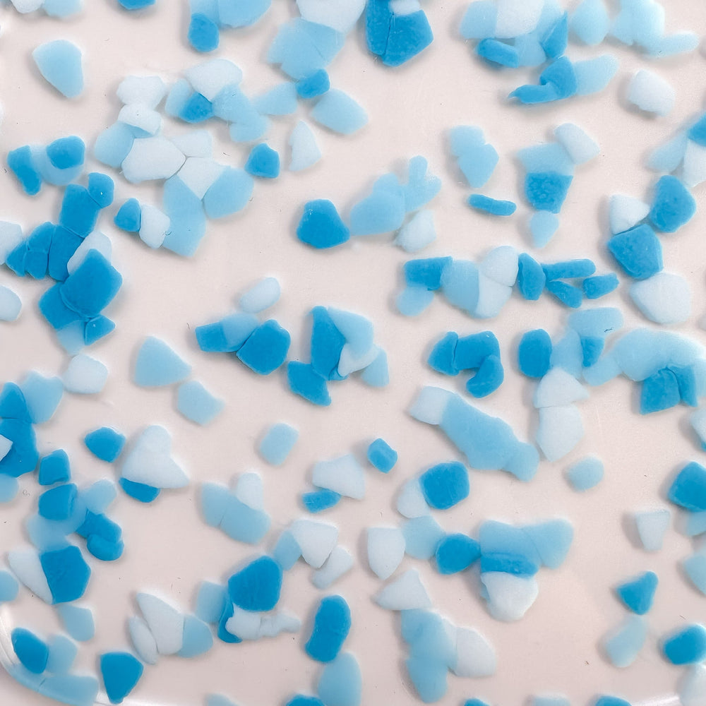 1/8" Carolina Blue Terrazzo Confetti Cast Acrylic Sheets - Acrylic Sheets