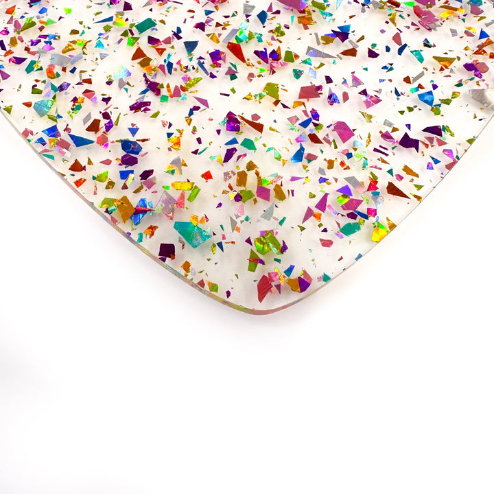 1/8" Confetti Crystal Flake Cast Acrylic Sheets - Acrylic Sheets