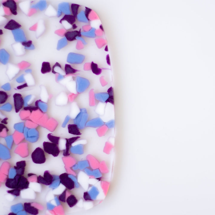 1/8" Dark Purples Terrazzo Confetti Acrylic Sheet - Acrylic Sheets
