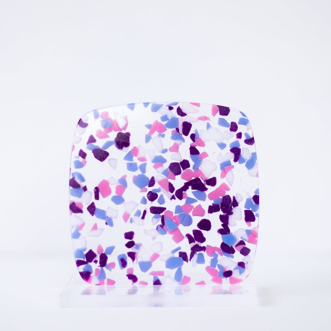 1/8" Dark Purples Terrazzo Confetti Acrylic Sheet - Acrylic Sheets