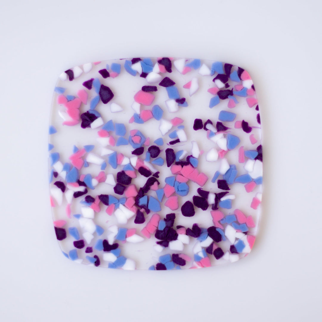 1/8" Dark Purples Terrazzo Confetti Acrylic Sheet - Acrylic Sheets