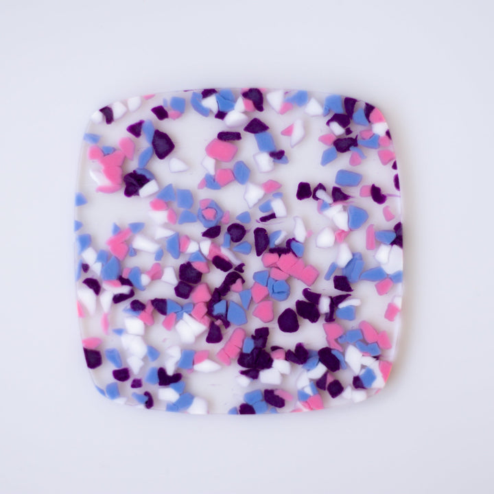 1/8" Dark Purples Terrazzo Confetti Acrylic Sheet - Acrylic Sheets
