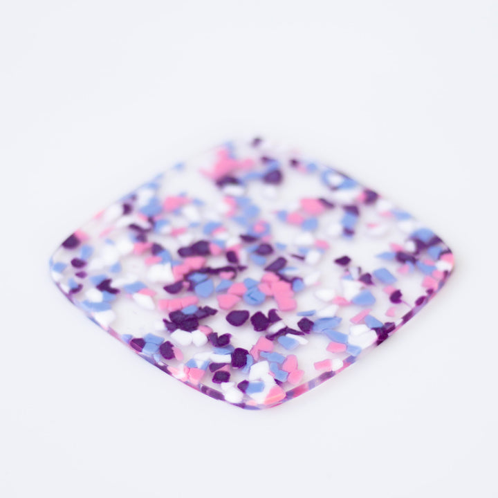 1/8" Dark Purples Terrazzo Confetti Acrylic Sheet - Acrylic Sheets