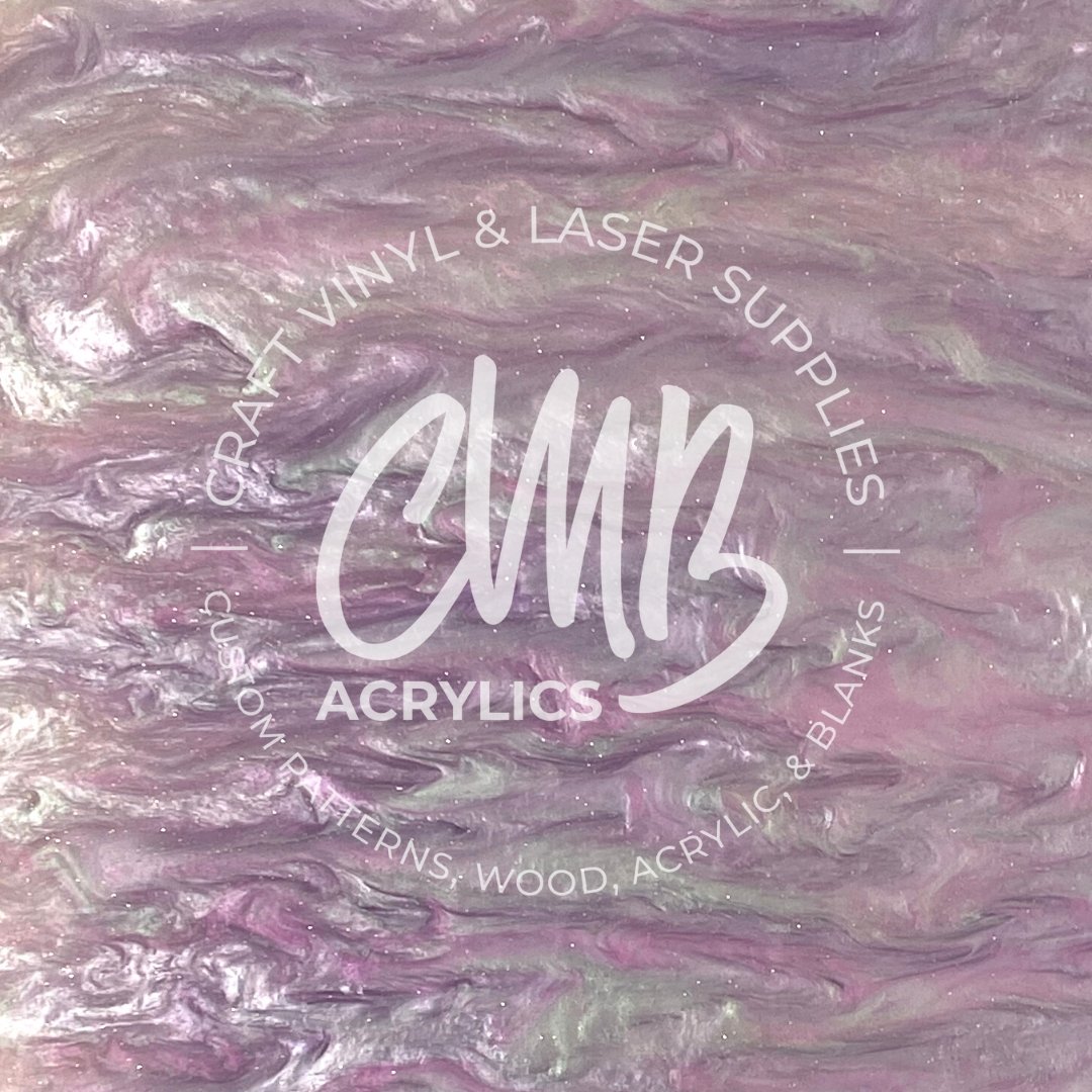 1/8" Dusty Lilac Marbled Glitter Acrylic Sheet - Acrylic Sheets