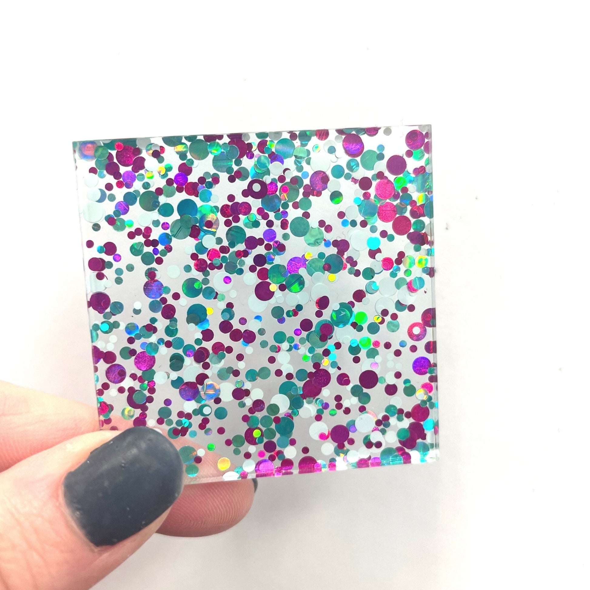 Frozen Dots Confetti Acrylic Sheet - Glitter Acrylic Sheets - Wholesale Acrylic Sheets