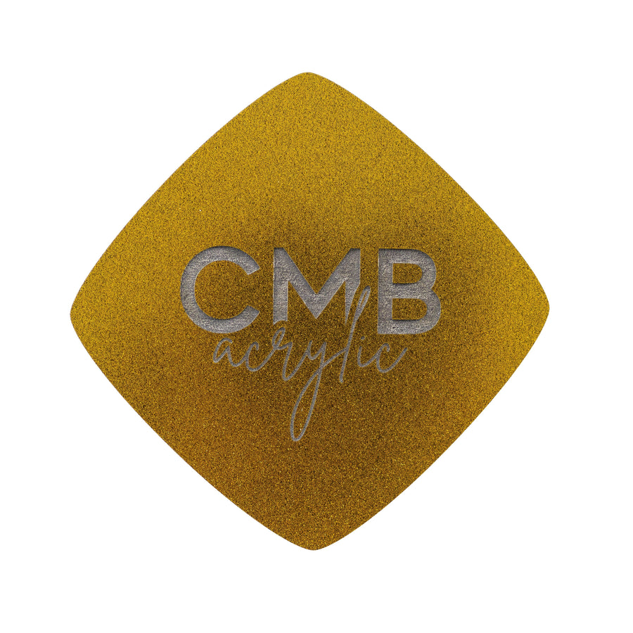 1/8" Gold Glitter Engraves Black Cast Acrylic Sheets - Acrylic Sheets