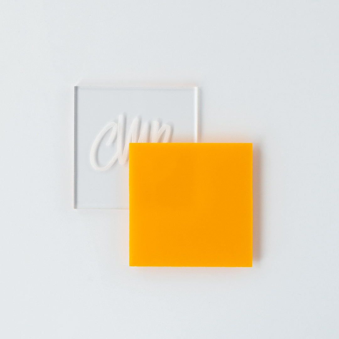 1/8" Golden Yellow Matte/Gloss Cast Acrylic Sheets - Acrylic Sheets