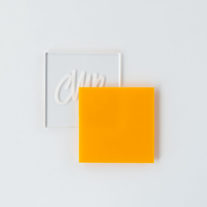 1/8" Golden Yellow Matte/Gloss Cast Acrylic Sheets - Acrylic Sheets