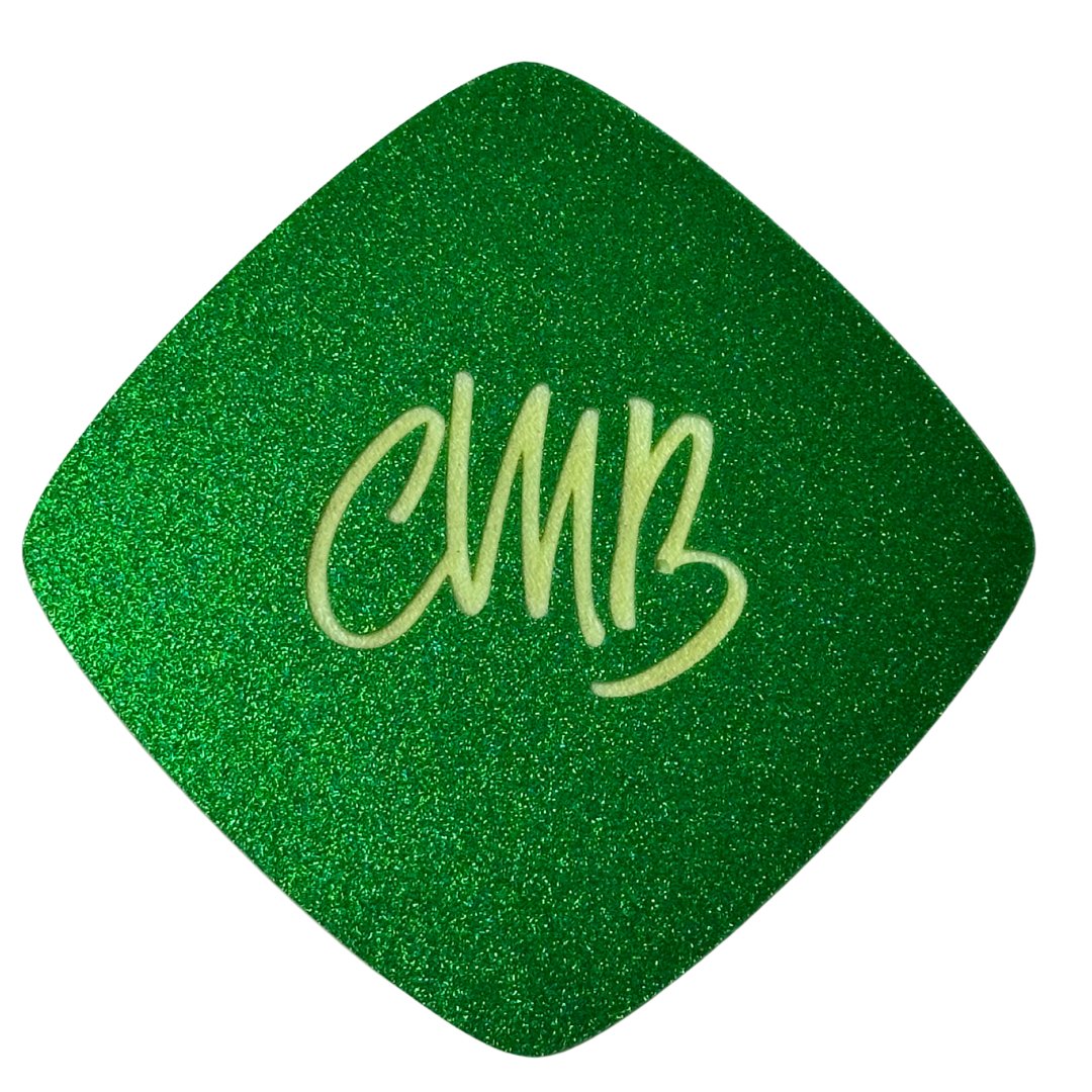 1/8" Grass Green Glitter Engraves Mint Two Tone Cast Acrylic Sheets - Acrylic Sheets