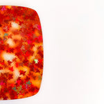 1/8" Holographic Orange Glitter Maple Leaves Cast Acrylic Sheets - Acrylic Sheets