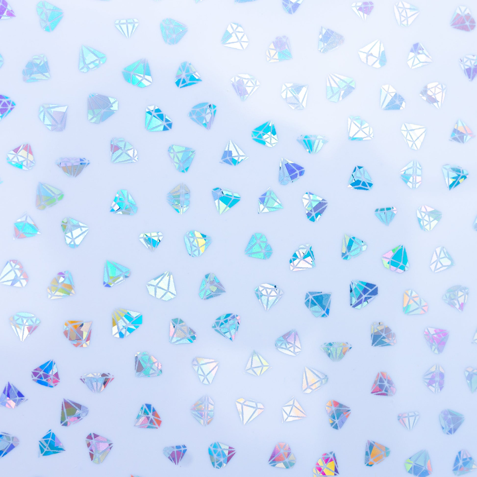 1/8" Iridescent Diamonds on White Acrylic Sheets - Acrylic Sheets