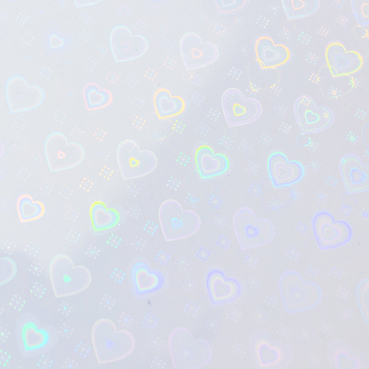 1/8" Iridescent Hearts on White Acrylic Sheets - Acrylic Sheets