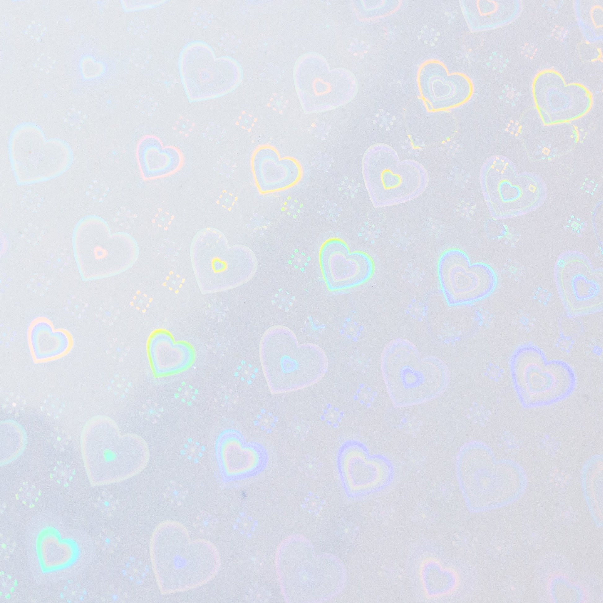 1/8" Iridescent Hearts on White Acrylic Sheets - Acrylic Sheets